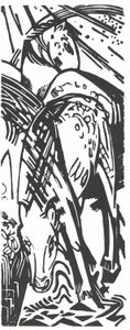 飲む馬 作： Franz Marc